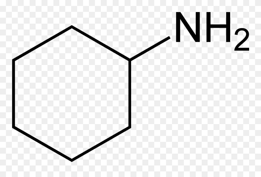 Cyclohexylamine 2d Skeletal - Cyclohexyl Isocyanide Clipart