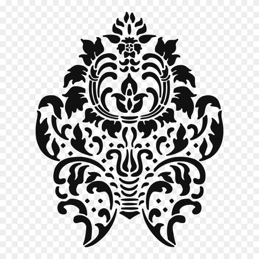 Stencil Paper Wall Decal Pattern - Motif Designs Clipart