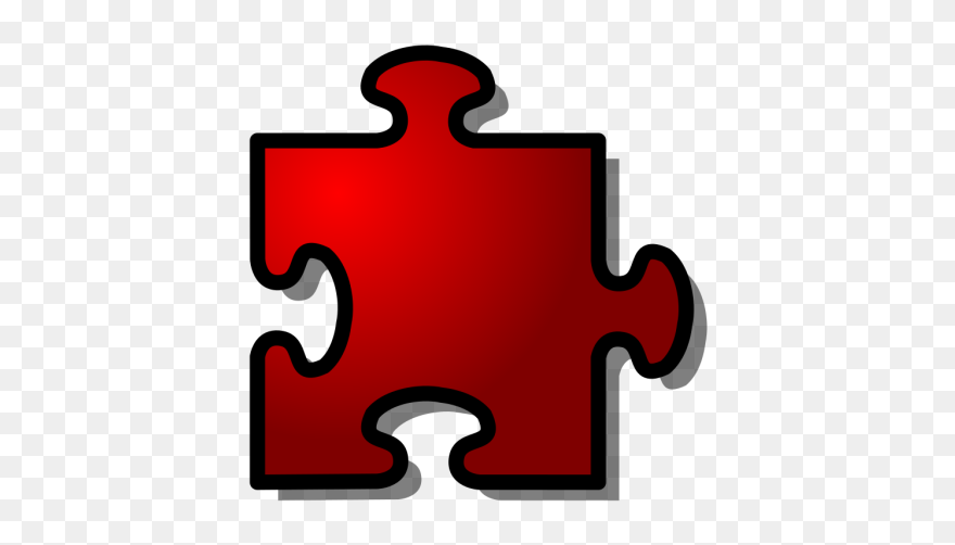 Jigsaw Red 10 Png Clip Art - Autism Puzzle Piece Red Transparent Png