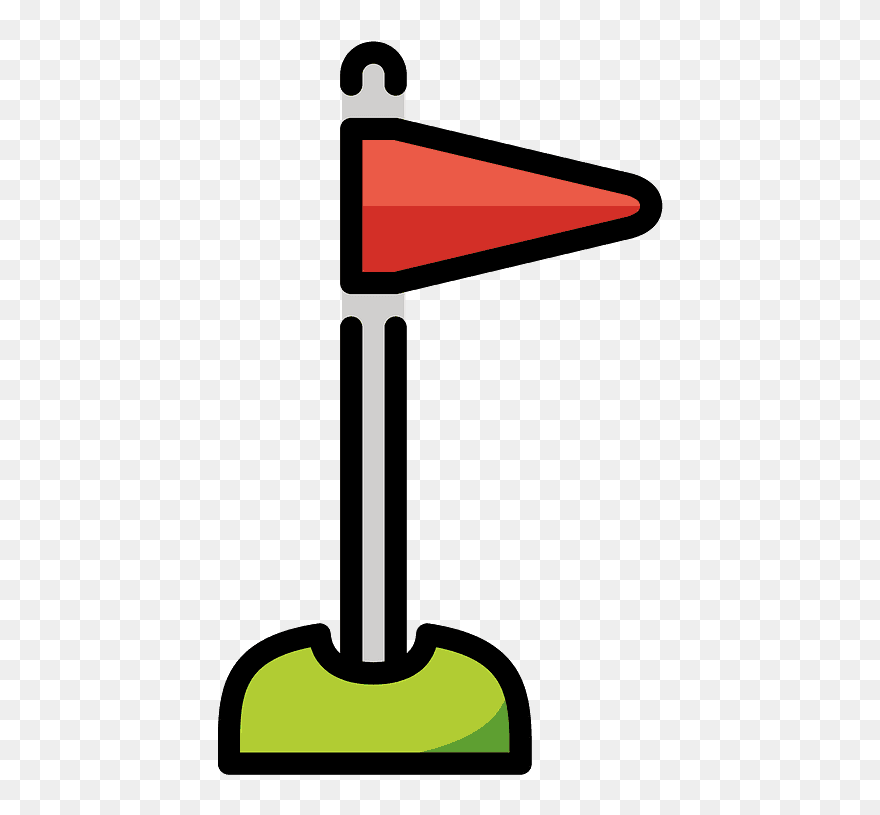 Flag In Hole Emoji Clipart - Png Download