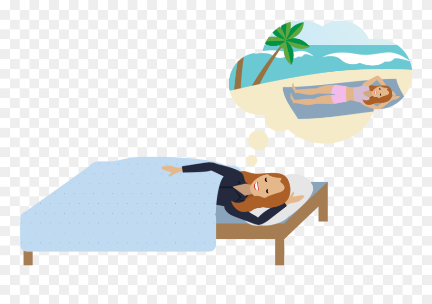 Transparent Clipart Person Lying Down - Person Lying Down Dreaming - Png Download