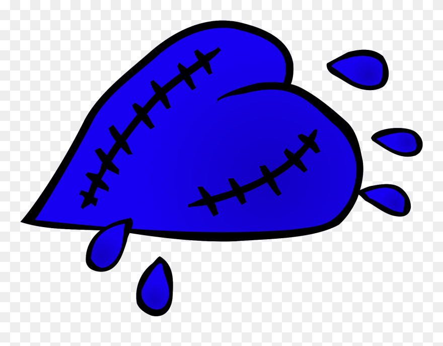 Broken Blue Heart Png Clipart