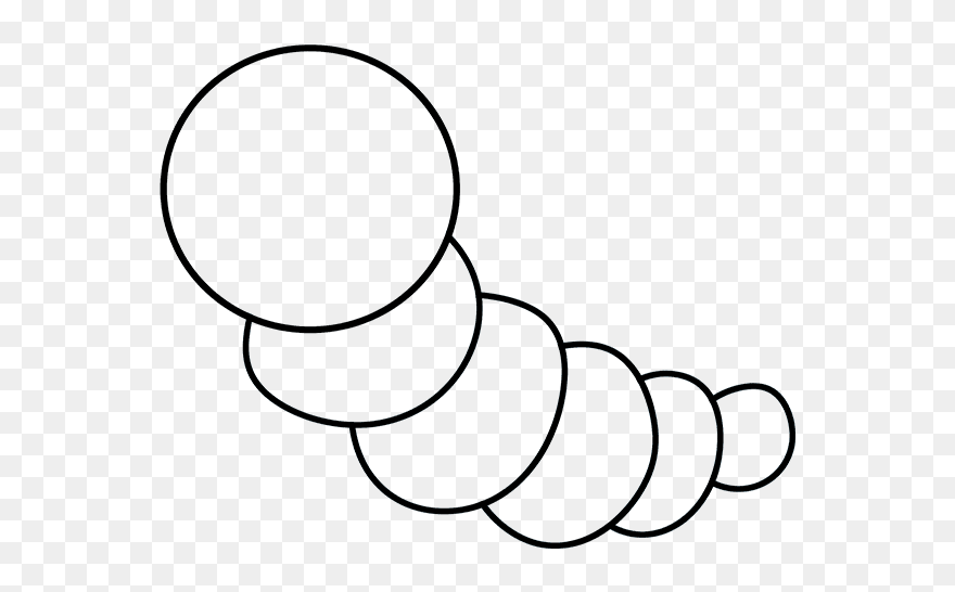 How To Draw A Cute Caterpillar - Caterpillar Drawing Clipart