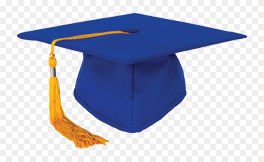 Square Academic Cap Graduation Ceremony Hat Blue - Blue Graduation Cap Png Clipart