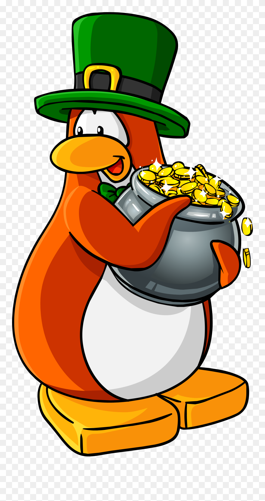 Club Penguin Rewritten Wiki - St Patrick Day Green Hat Club Penguin Clipart