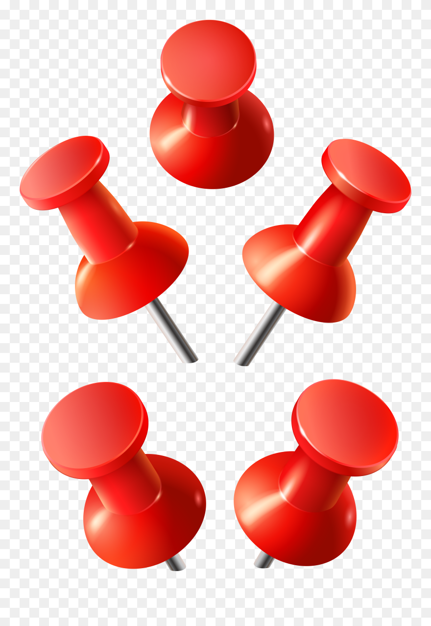 Red Pins Png Art - Push Pins Clipart Png Transparent Png