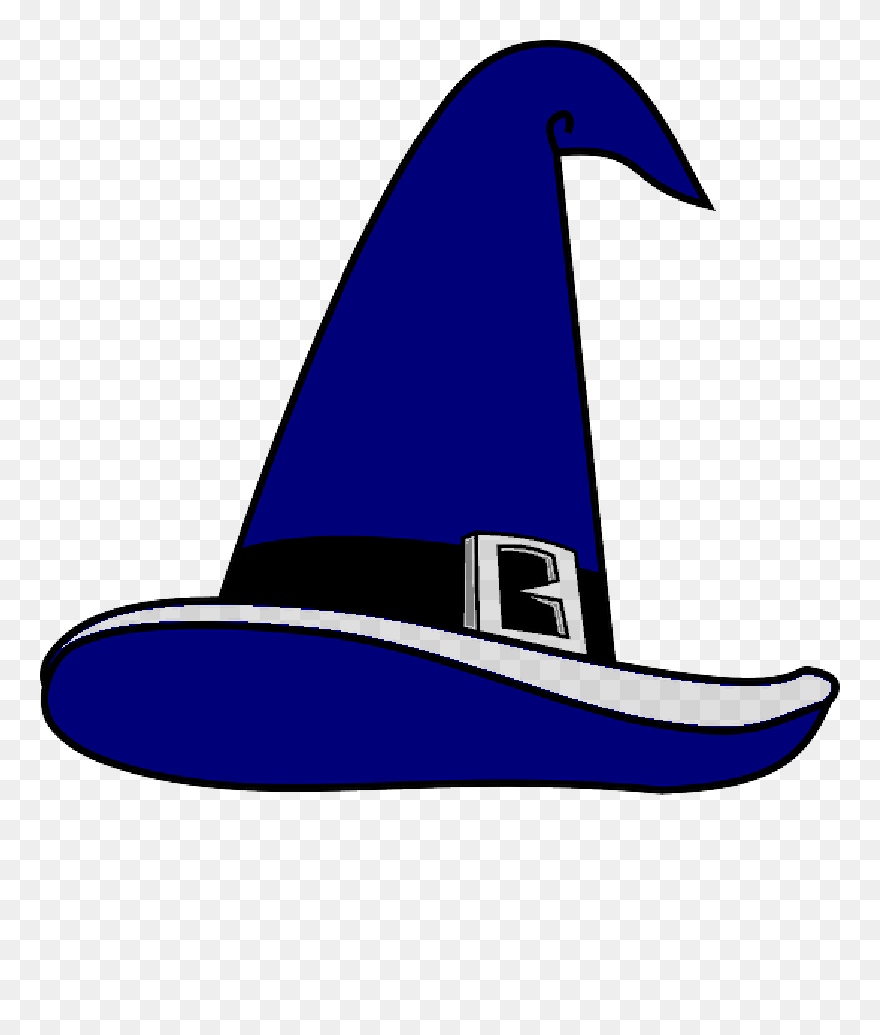 Old, Blue, Man, Cartoon, Crazy, Hat, Magic, Party - Wizard Hat Clipart - Png Download