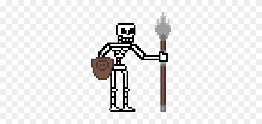 Pixel Art
a Bony Skeleton Wielding A Shield And A Pike - Cartoon Clipart