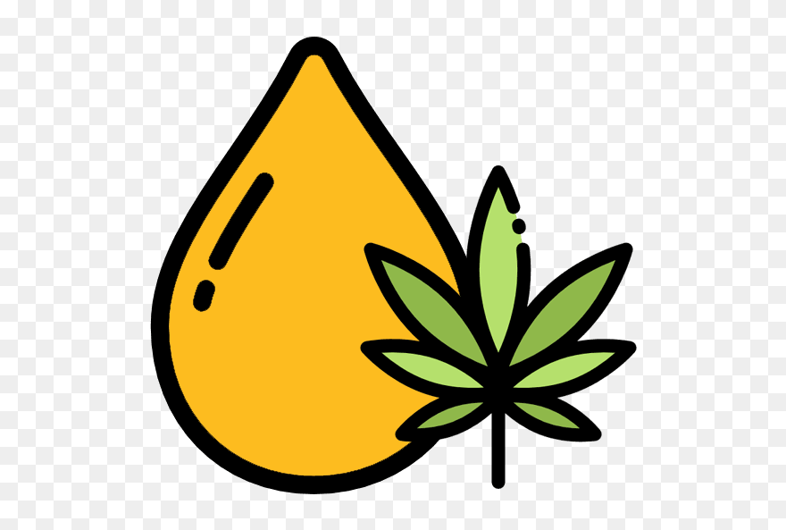 Cbd Oil Canada - Cannabis Black And White Flat Icon Clipart