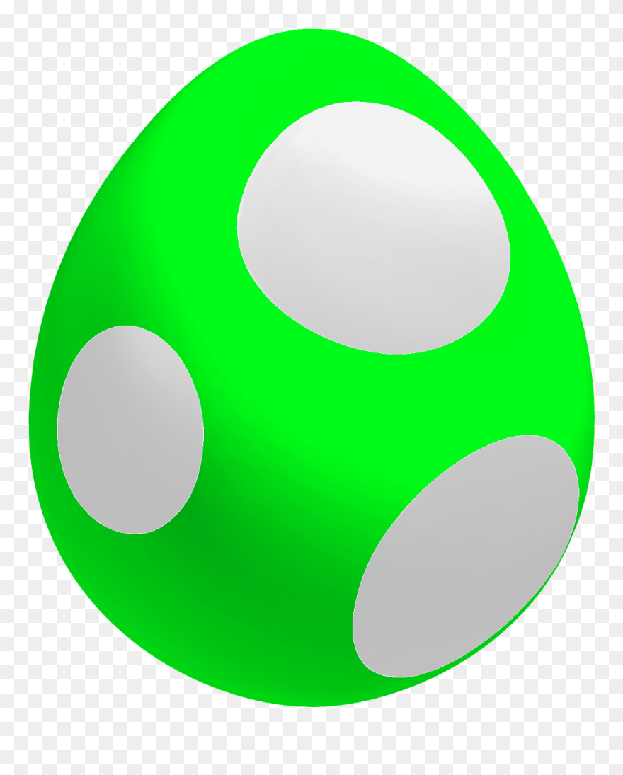 Lime Baby Yoshi Egg - Mario Yoshi Egg Coloring Page Clipart