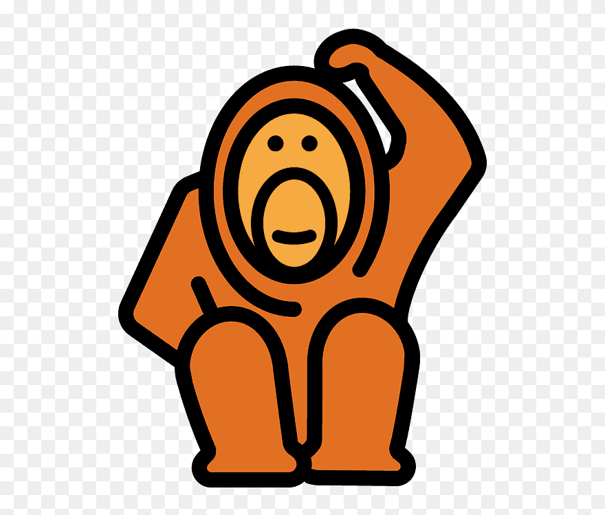 Orangutan Emoji Clipart - Png Download