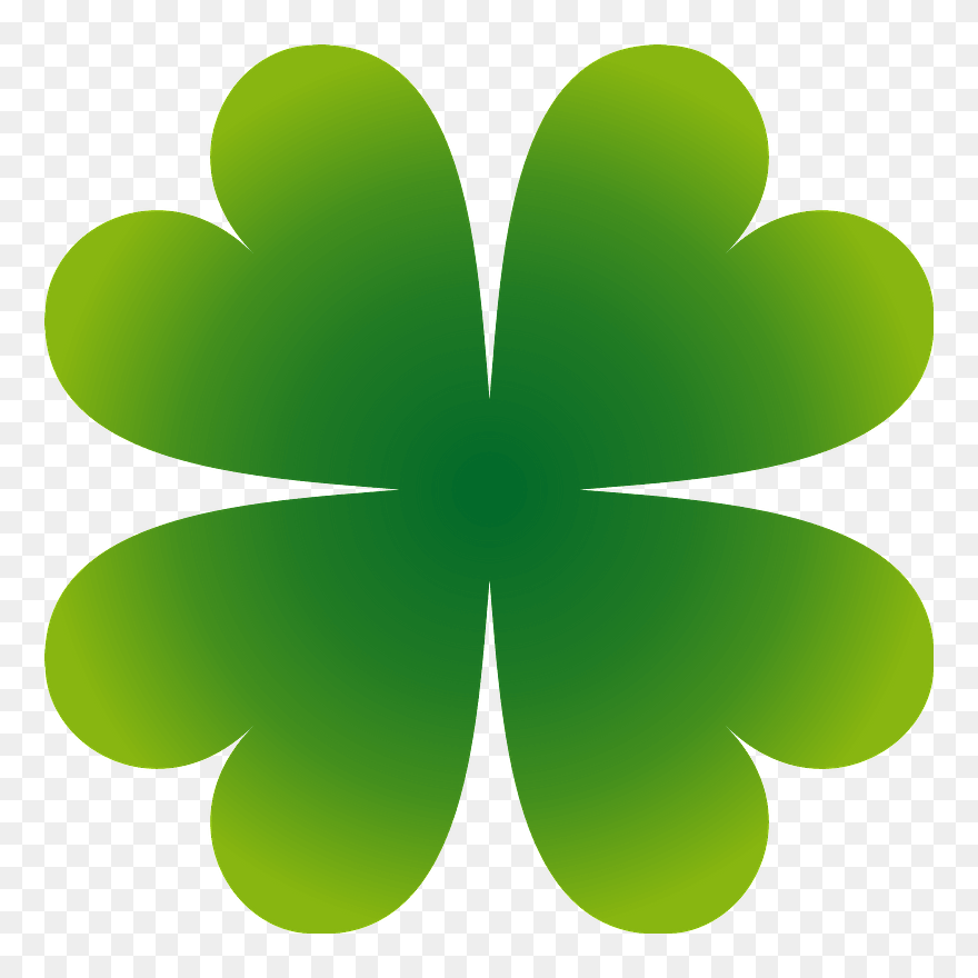 Four-leaf Clover Clipart - 4 Leaf Clover Vector - Png Download