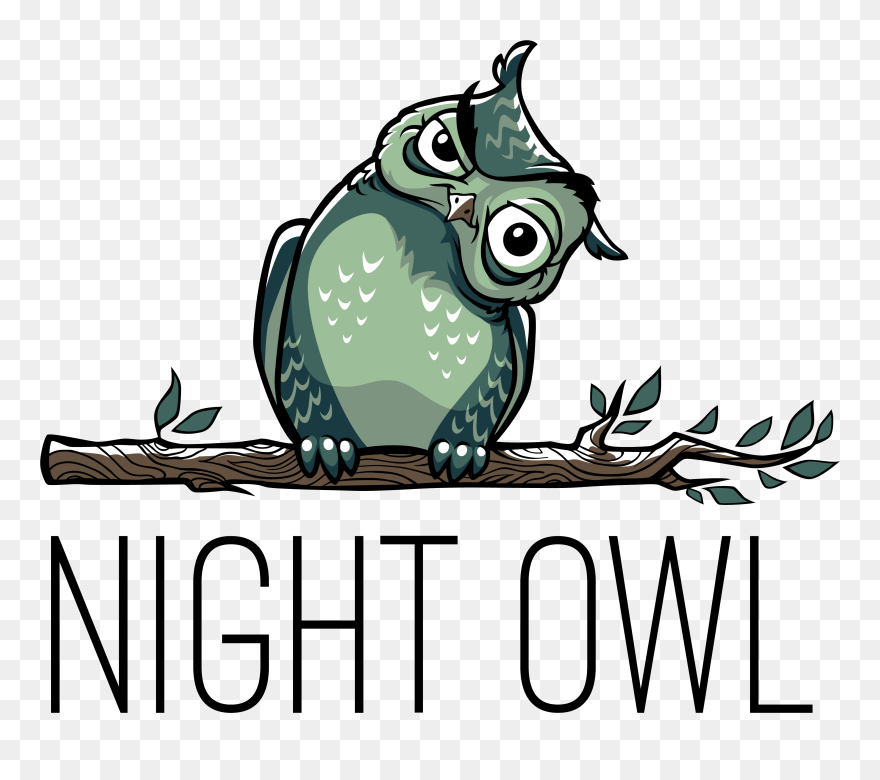 Evening Clipart Night Owl - Cartoon - Png Download