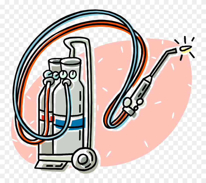 Vector Illustration Of Oxy-acetylene Welding Equipment - Equipment Weld Vector Clipart
