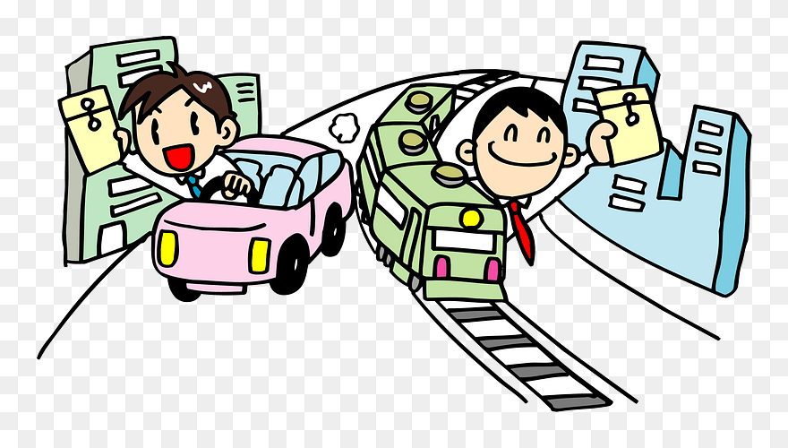 Train Car Business Man Clipart - Cartoon - Png Download