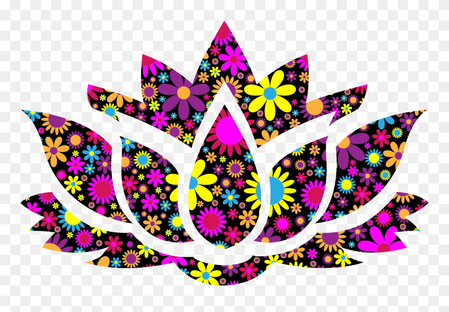 This Free Icons Png Design Of Floral Lotus Flower Silhouette - Flower Png Logo Clipart