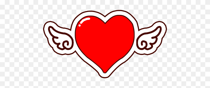 Wing Download Clip Art - Heart Wings Cartoon Png Transparent Png