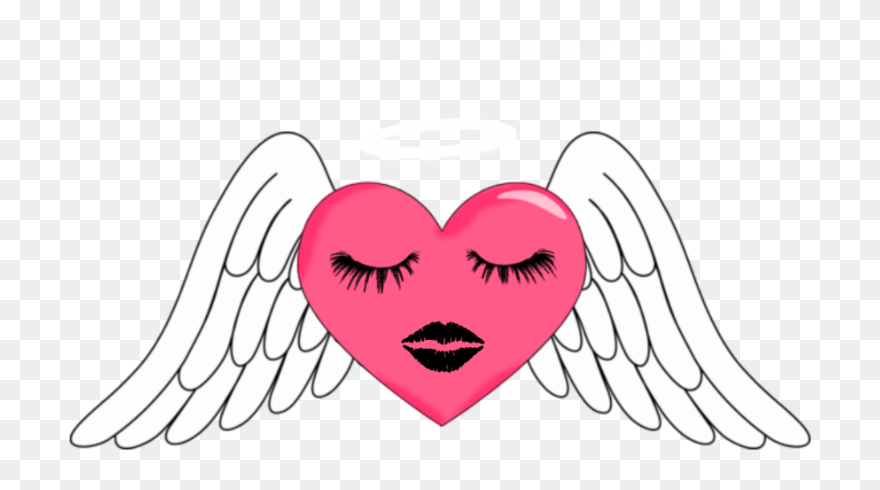 Heart With Wings And Halo - Heart With Halo Clipart