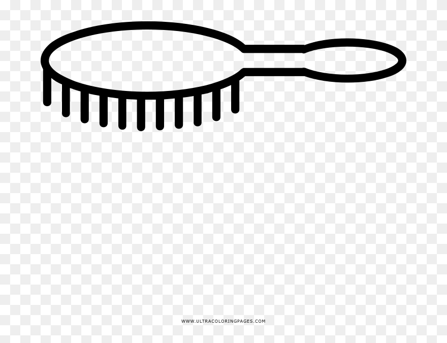 Hair Brush Coloring Page Clipart