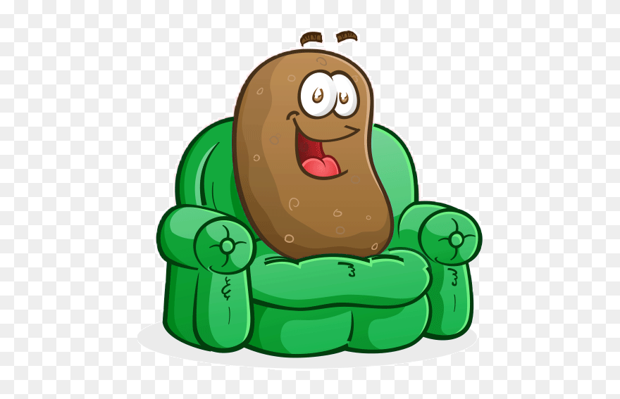 Couch Potato Cartoon Clipart