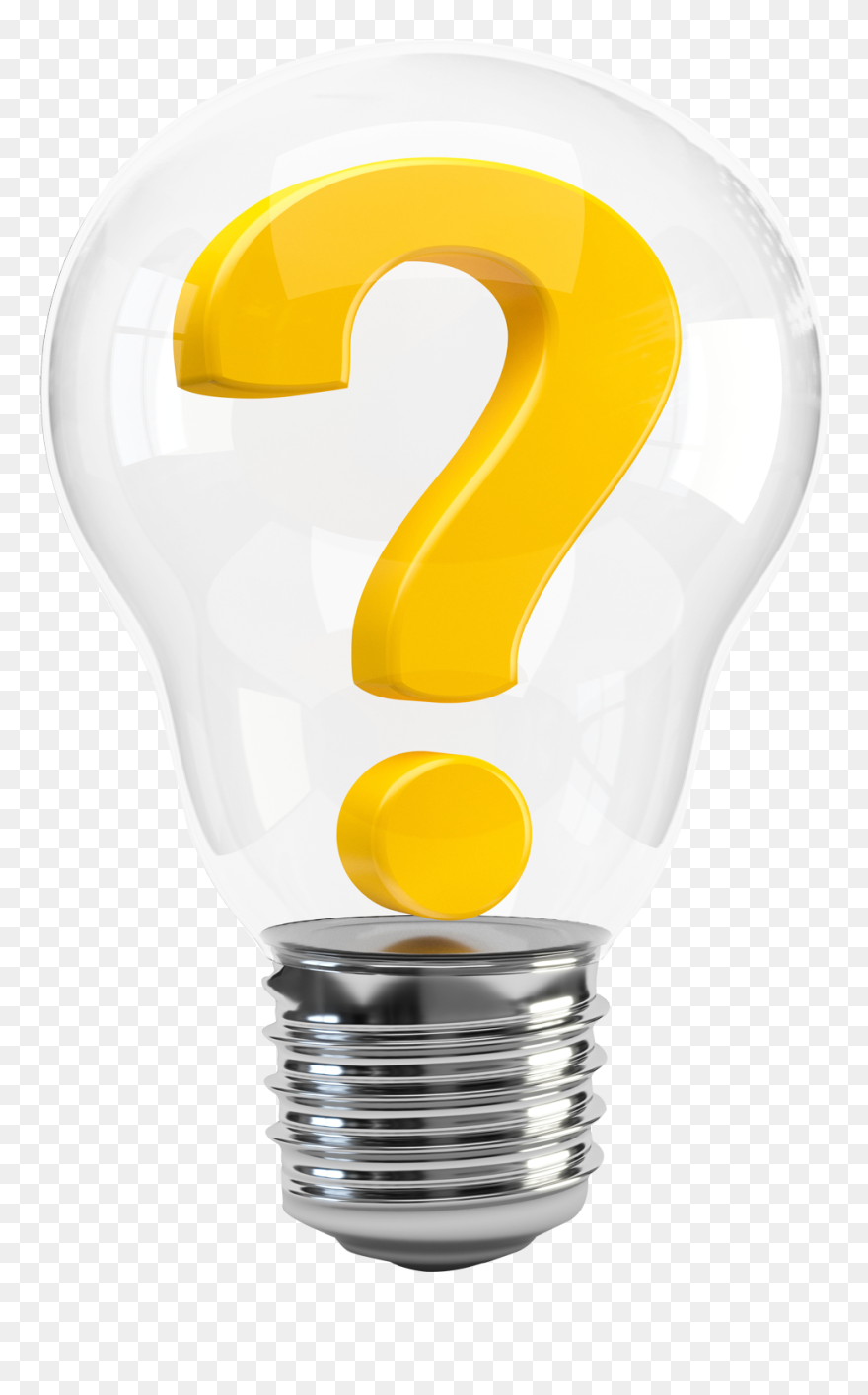 Light Bulb With Question Mark Clipart