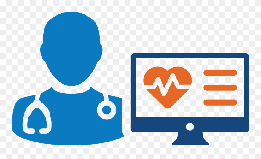 Nurse And Computer - Doctor Infographic Png Clipart