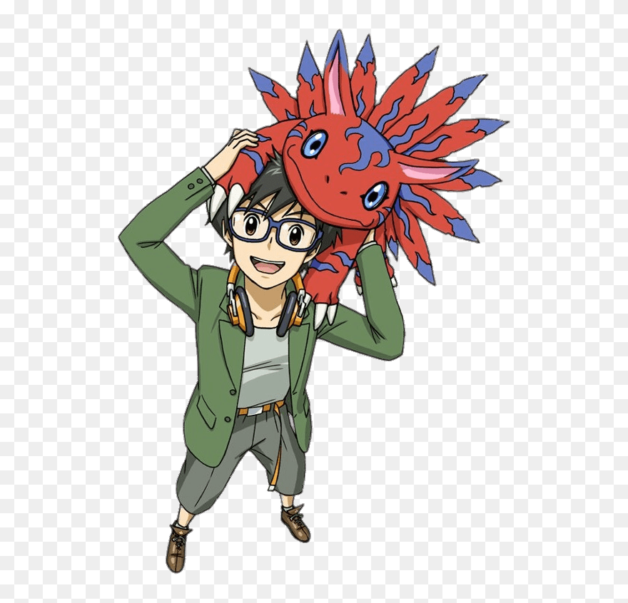 Digimon Characters Keito Tamada And Elecmon - Digimon Rearise Keito Elecmon Clipart