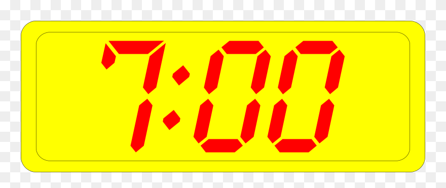 Blue Clock Svg Clip Arts - Digital Clock Clipart - Png Download