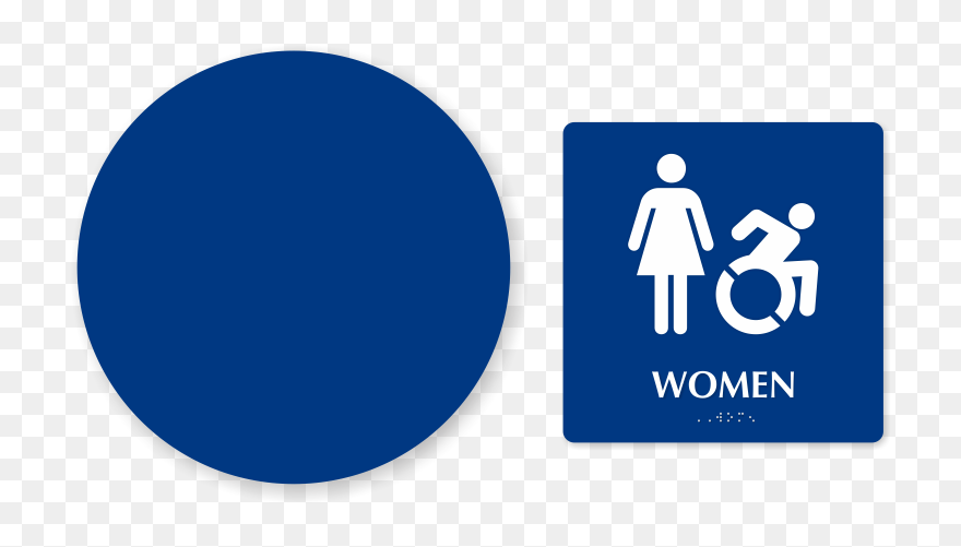 Transparent Handicapped Clipart - Womens Bathroom Sign - Png Download
