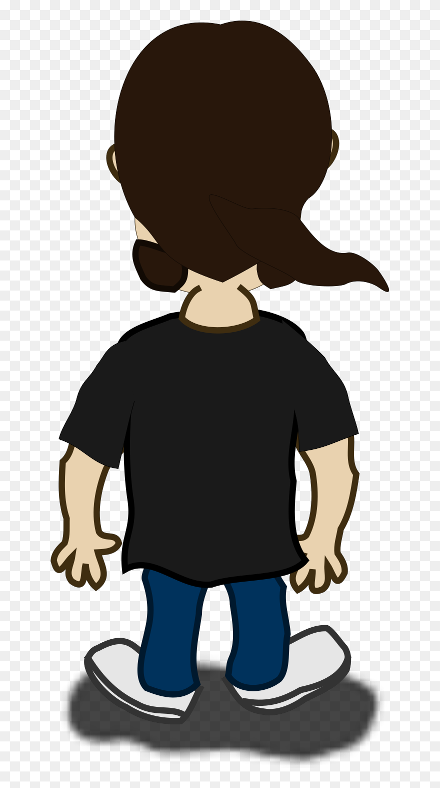 Boy Back Cartoon Png Clipart