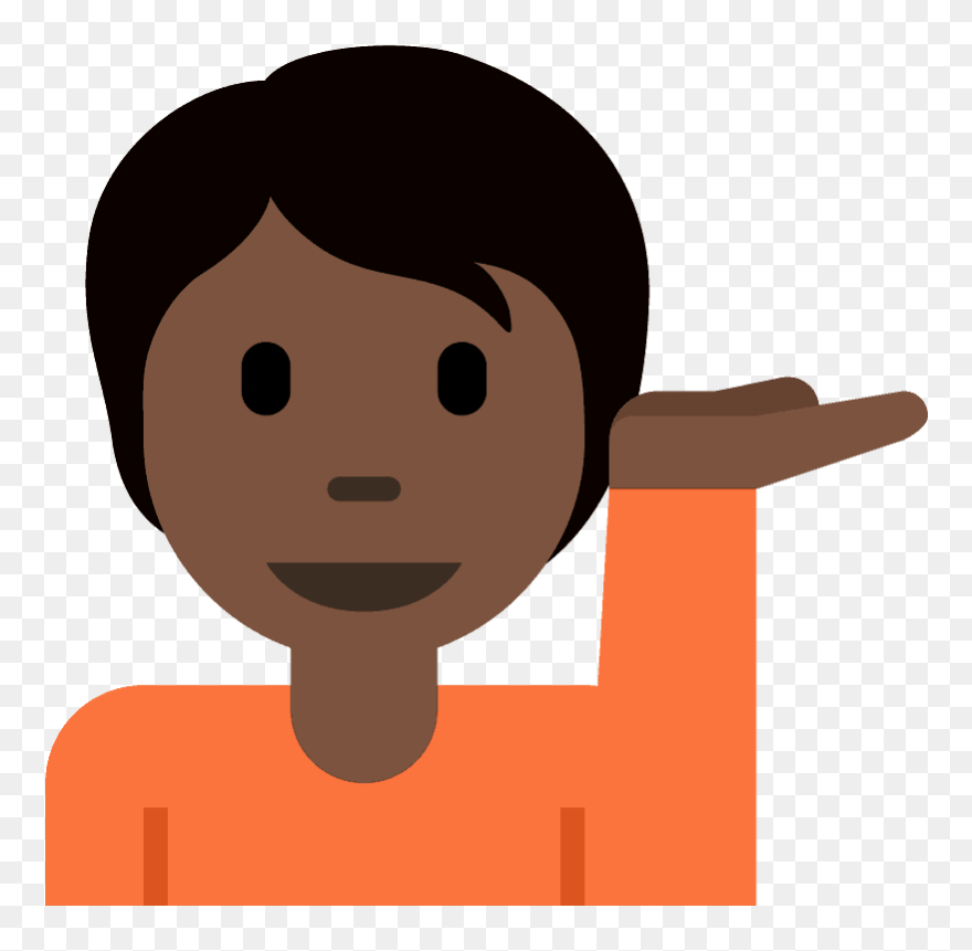 Person Tipping Hand Emoji Clipart - Cartoon - Png Download