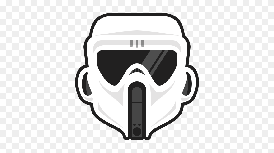 Trooper Scout Illustration Dailydoodle Sticker Stormtrooper - Diving Mask Clipart
