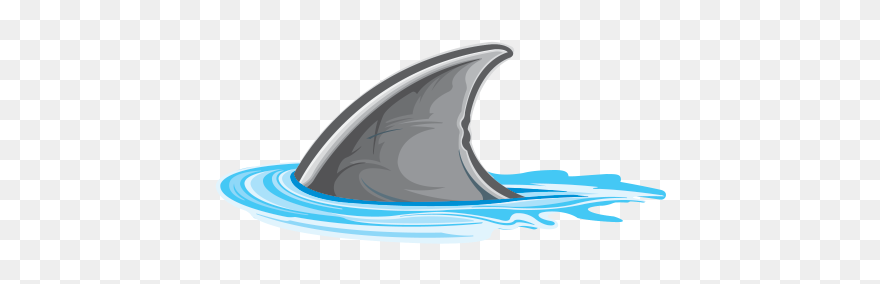 Clipart Shark Fin Cartoon - Shark Fin Transparent Background - Png Download