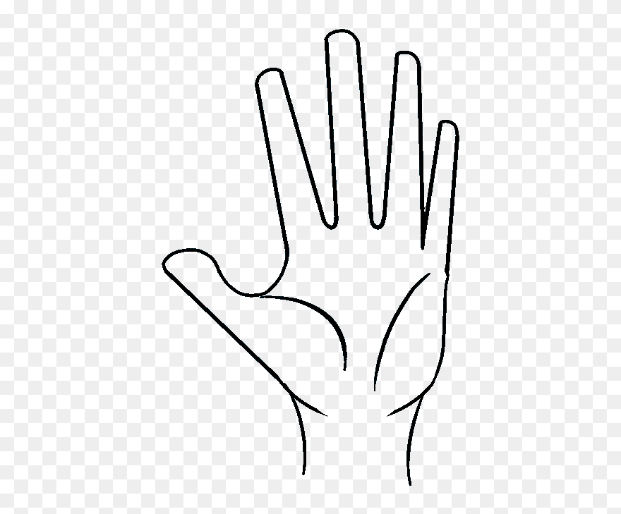 How To Draw A Hand Really Easy Drawing Tutorial - Drawing Pic Of Hand Clipart