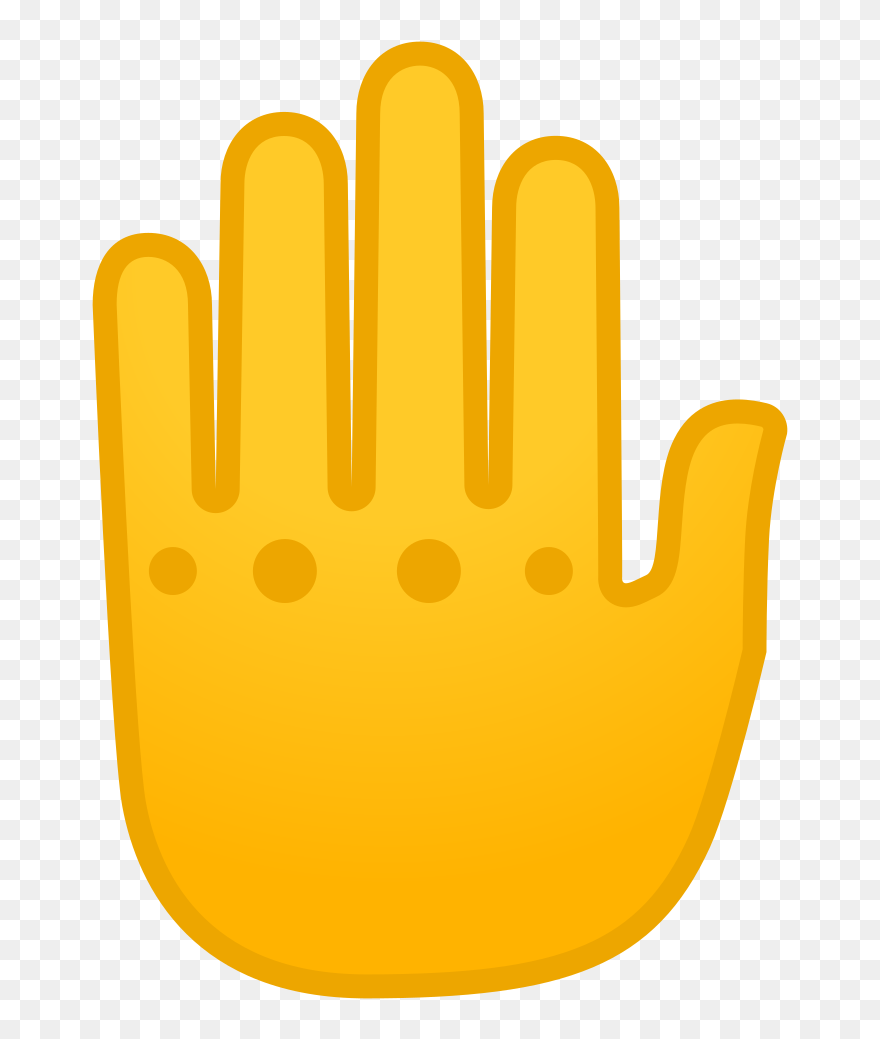 Raised Back Of Hand Icon - Back Of Hand Emoji Clipart
