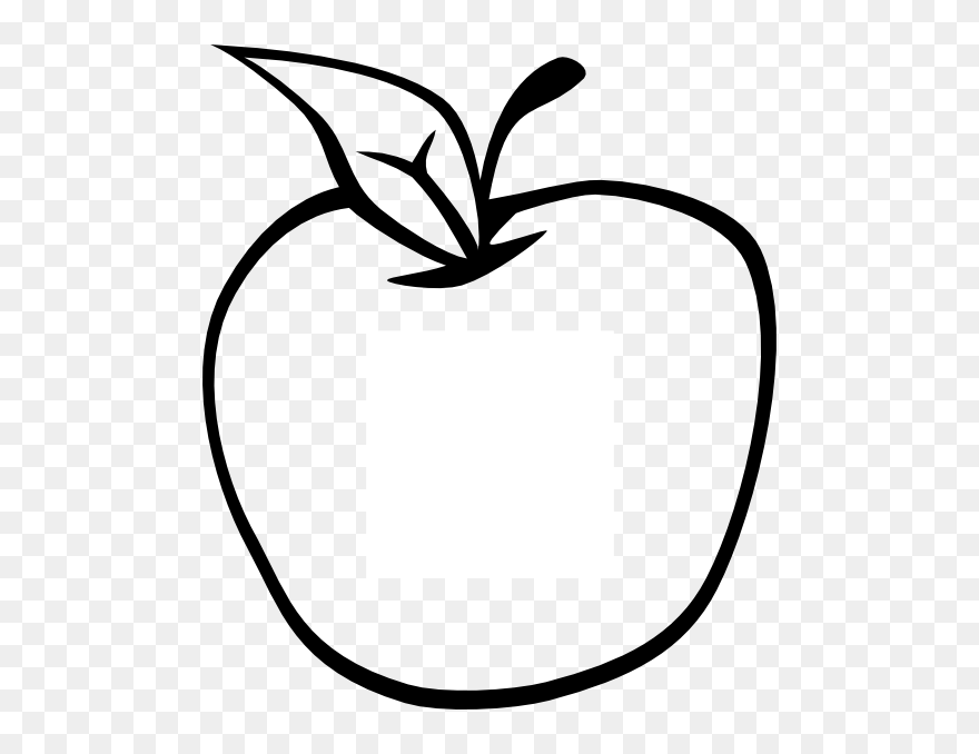 Clip Art Black And White Apple - Png Download