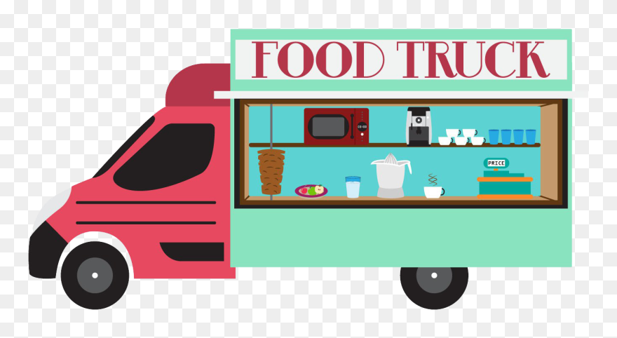 Food Truck Taco Kebab - School Project Food Truck Clipart