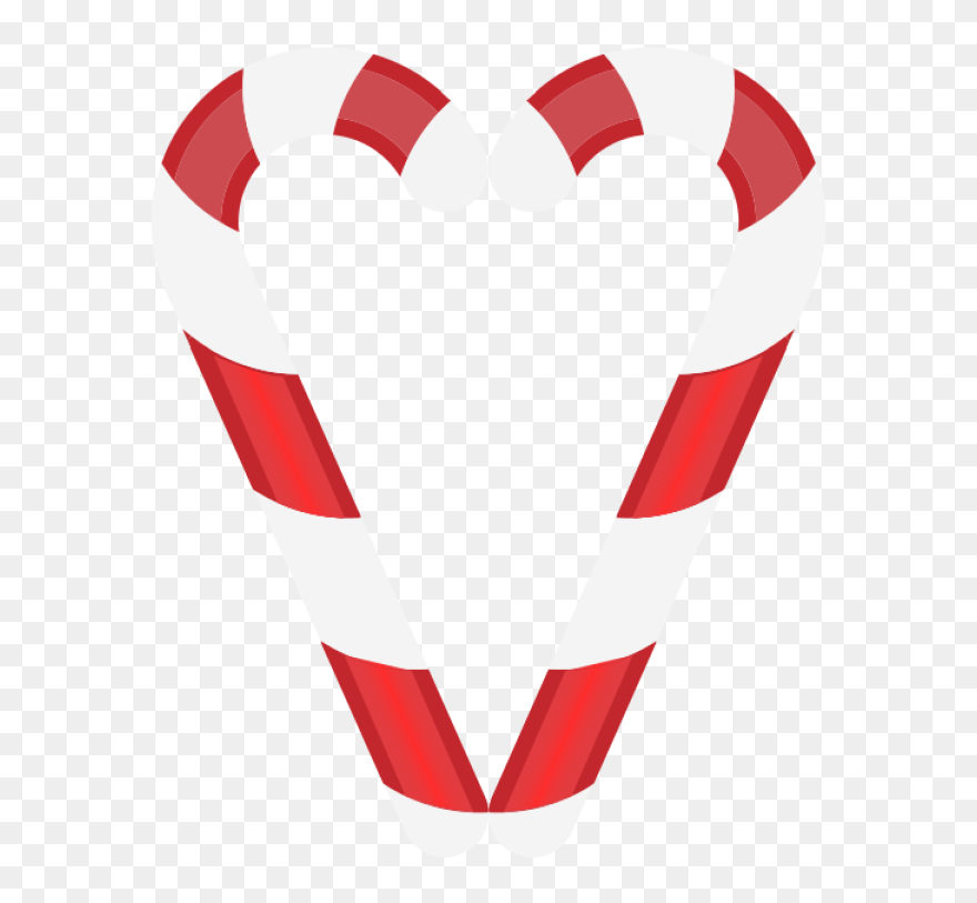 Candy Png Clip Arts - Candy Cane Heart Shape Transparent Png