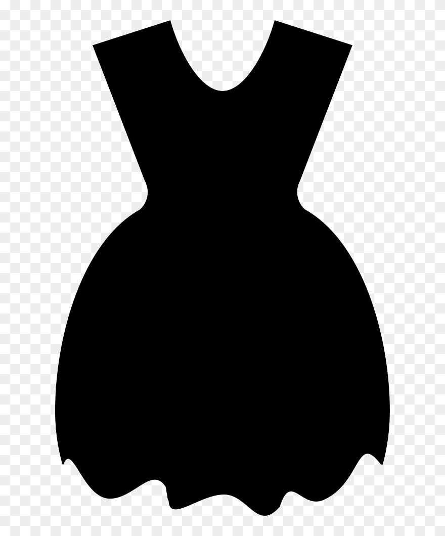 Dress Clip Art Black & White - Little Black Dress - Png Download