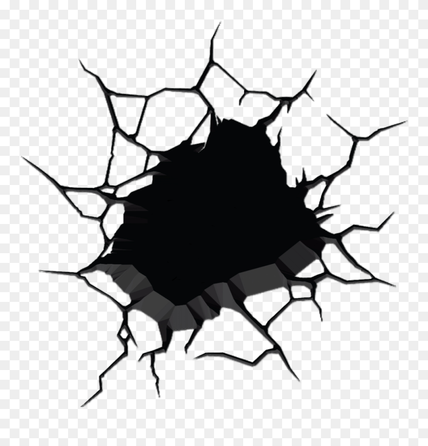 #holeinthewall #cracks #overlay #cracks #overlay #cracked - Hole In The Wall Clipart - Png Download