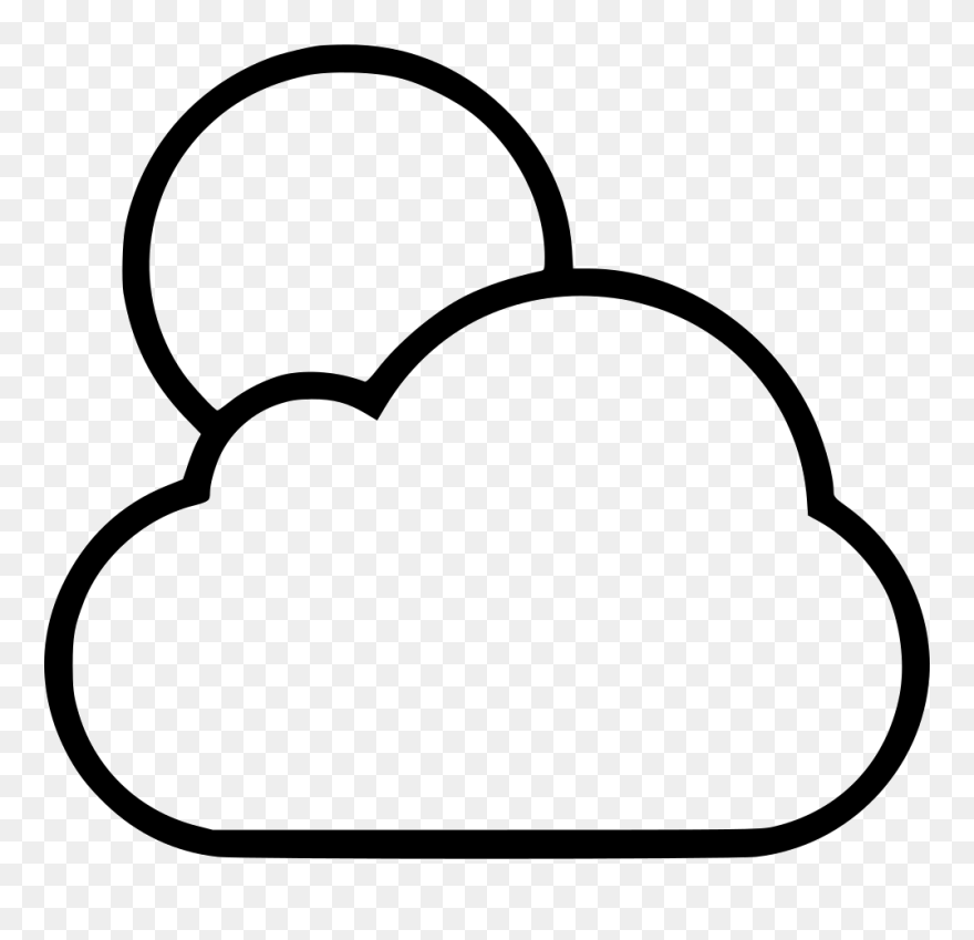 Full Moon Cloud - Black And White Full Moon With Clouds Clipart - Png Download