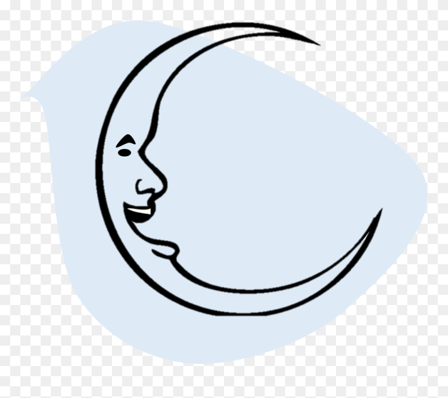 Moon Clipart Coloring - Png Download