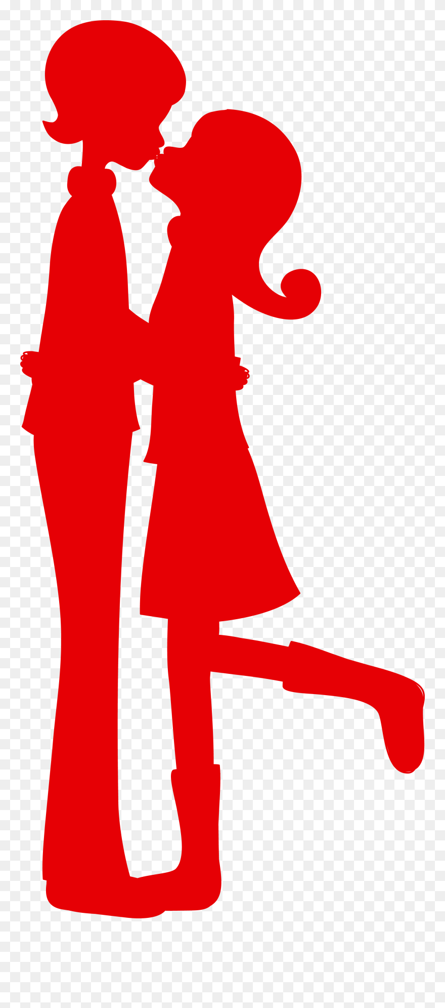 Couple Euclidean Vector Clip Art - Love You Kiss Stickers - Png Download