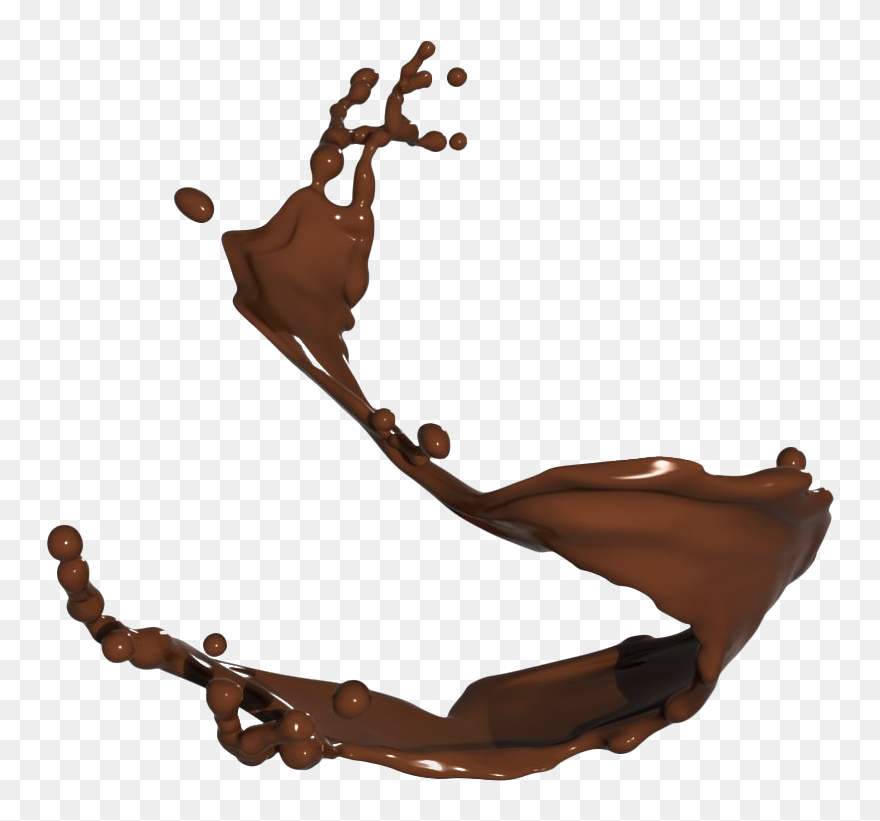 Chocolate Milk Splash Png - Splash Melted Chocolate Png Clipart