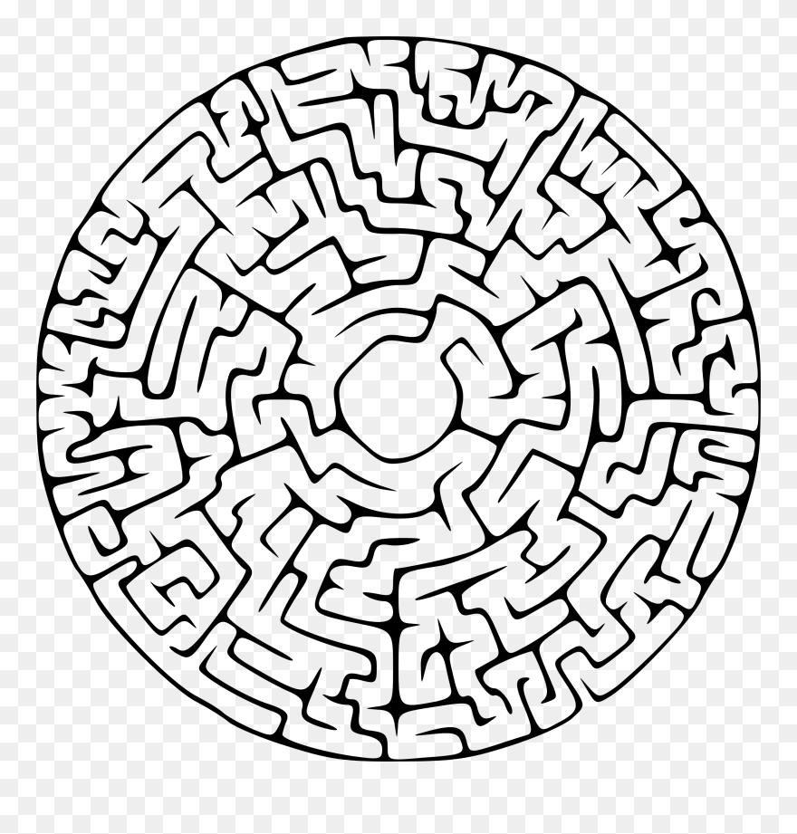 Drawn Maze Transparent - Puzzle Maze Png Clipart