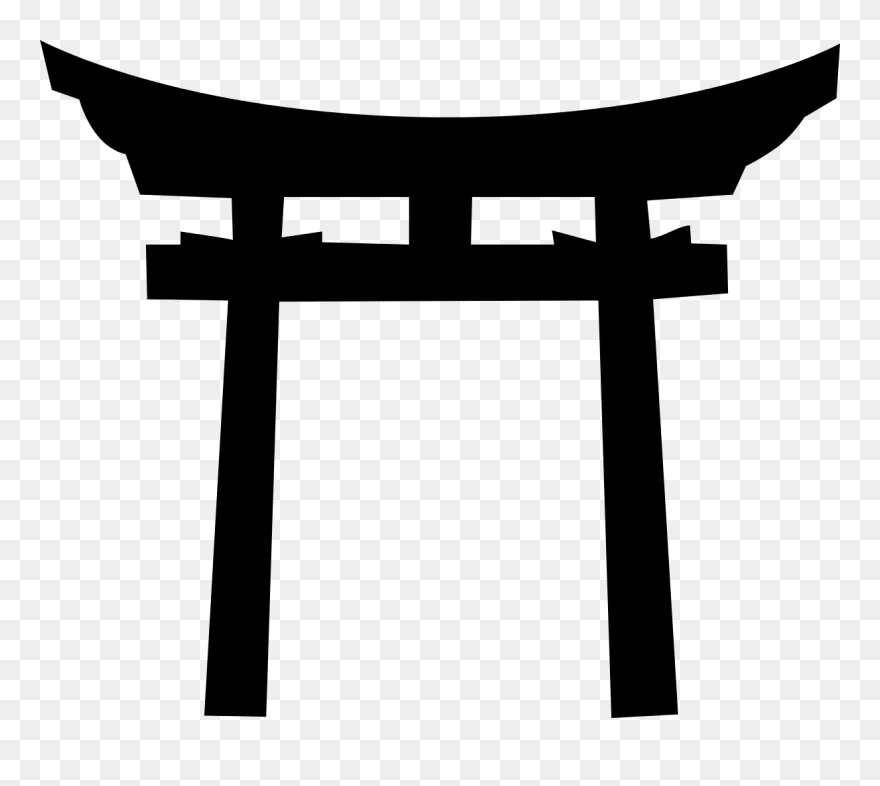 Transparent Chinese Temple Clipart - Black Torii Transparent Background - Png Download