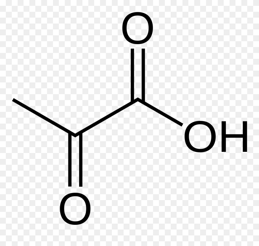Lactic Acid Skeletal Structure Clipart