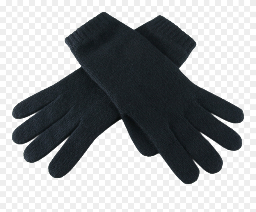 Mittens Clipart Hand Glove, Mittens Hand Glove Transparent - Black Gloves Clipart - Png Download