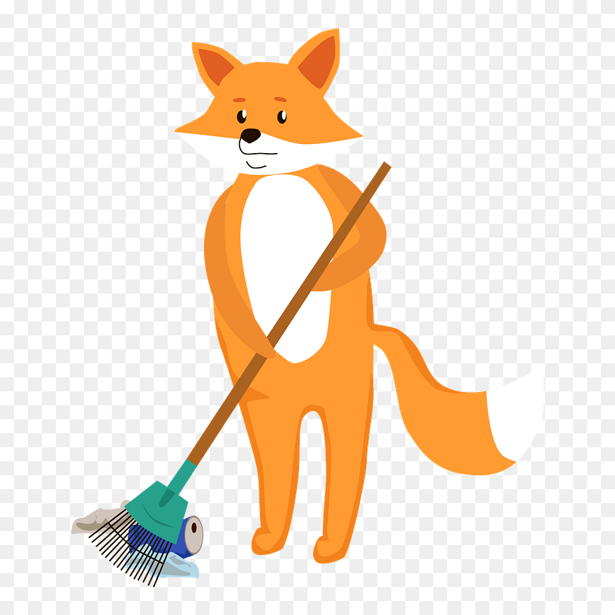 Fox Cleaning Up Clipart - Red Fox - Png Download