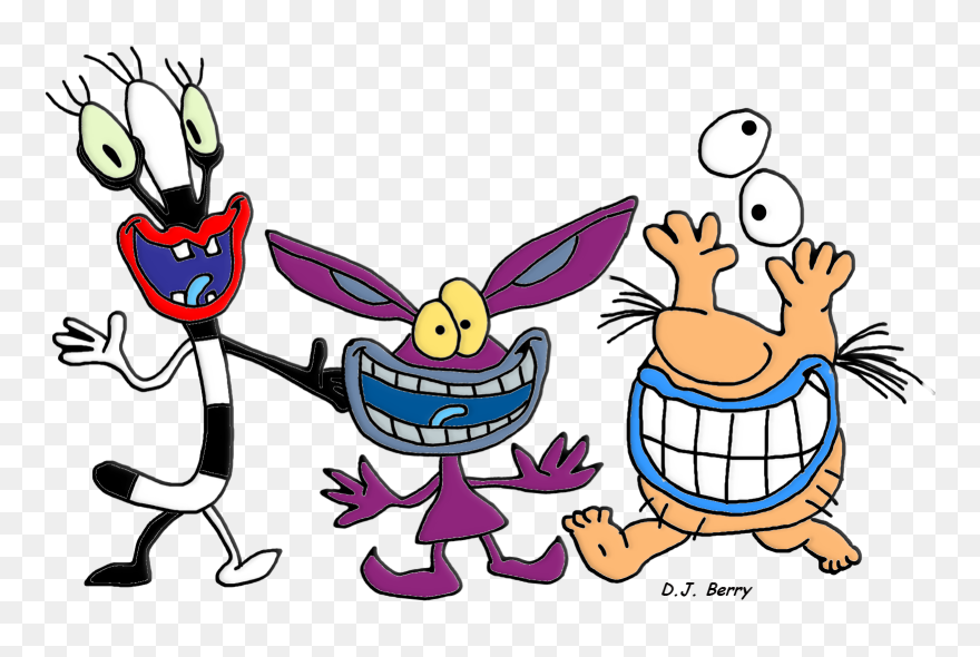 Oblina, Ickis, And Krumm - Cartoon Clipart